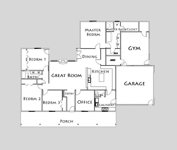 Grandview Rancher floor plan